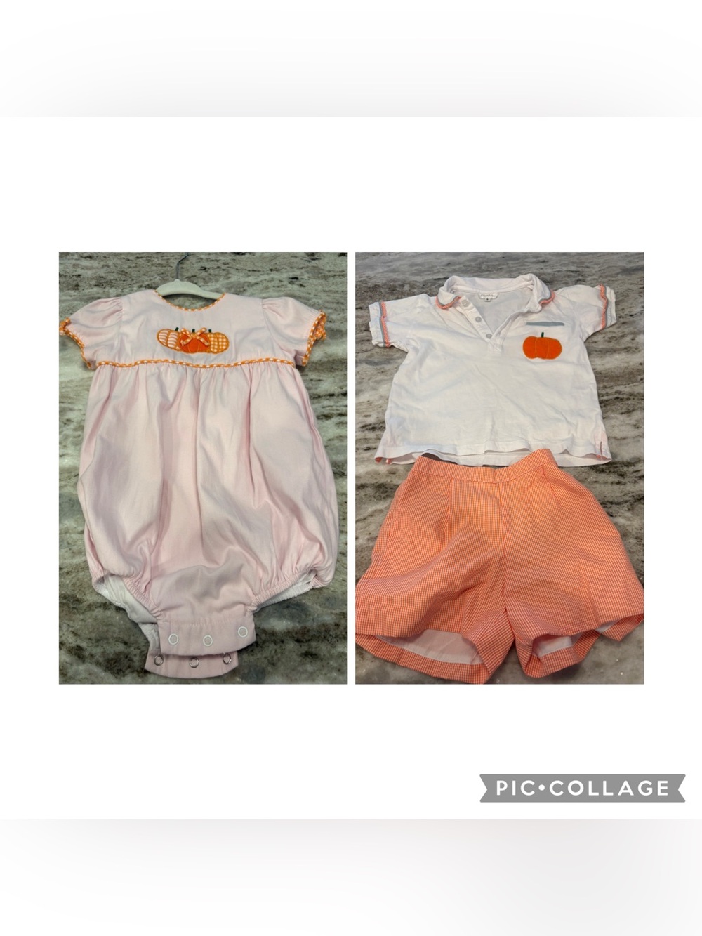 Dondolo brother sister matching pumpkin fall set